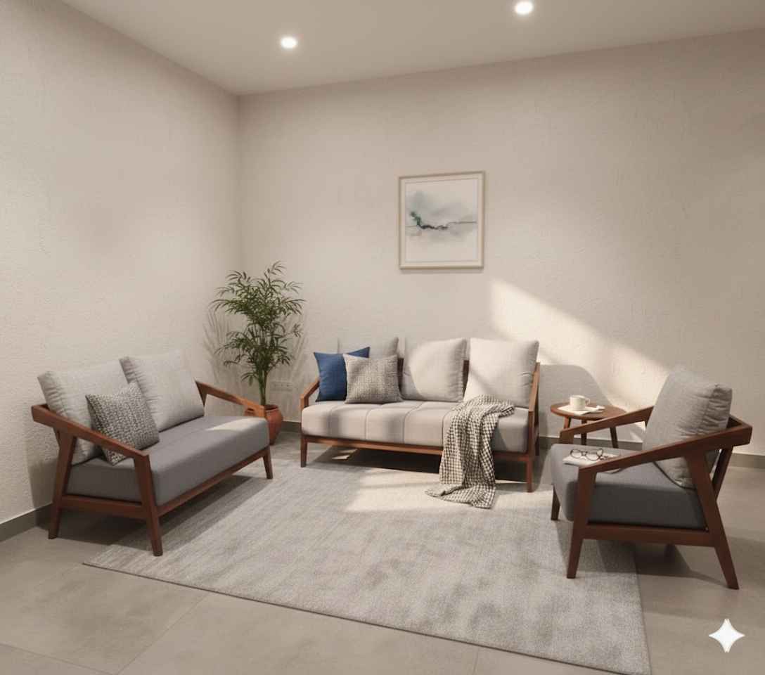 Ghana teak sofa 3+2 +1 (EC)